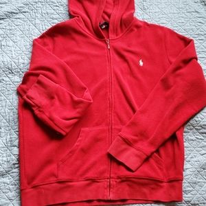 Light Polo zip up fleece sweatshirt